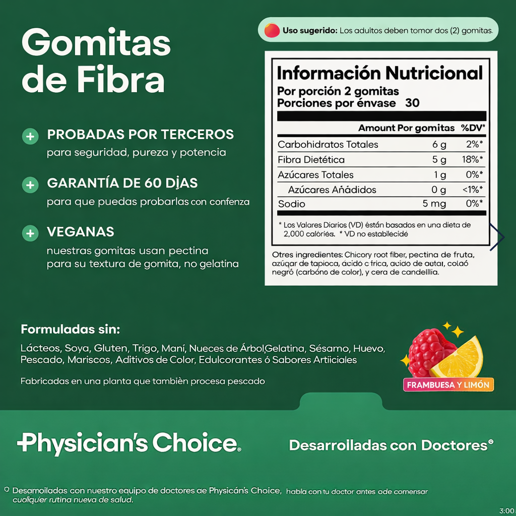 Gomitas de fibra