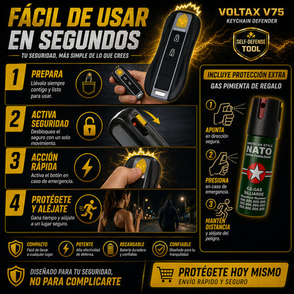 VolTaxv75™ protege tu seguridad 2X1 (GAS PIMIENTA GRATIS)