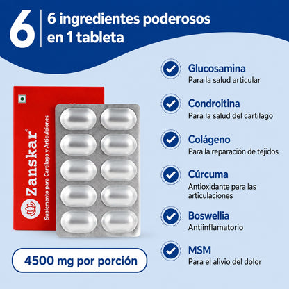 Zanskar®- Suplemento para el soporte del cartílago y las articulaciones