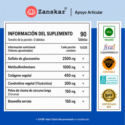 Zanskar®- Suplemento para el soporte del cartílago y las articulaciones