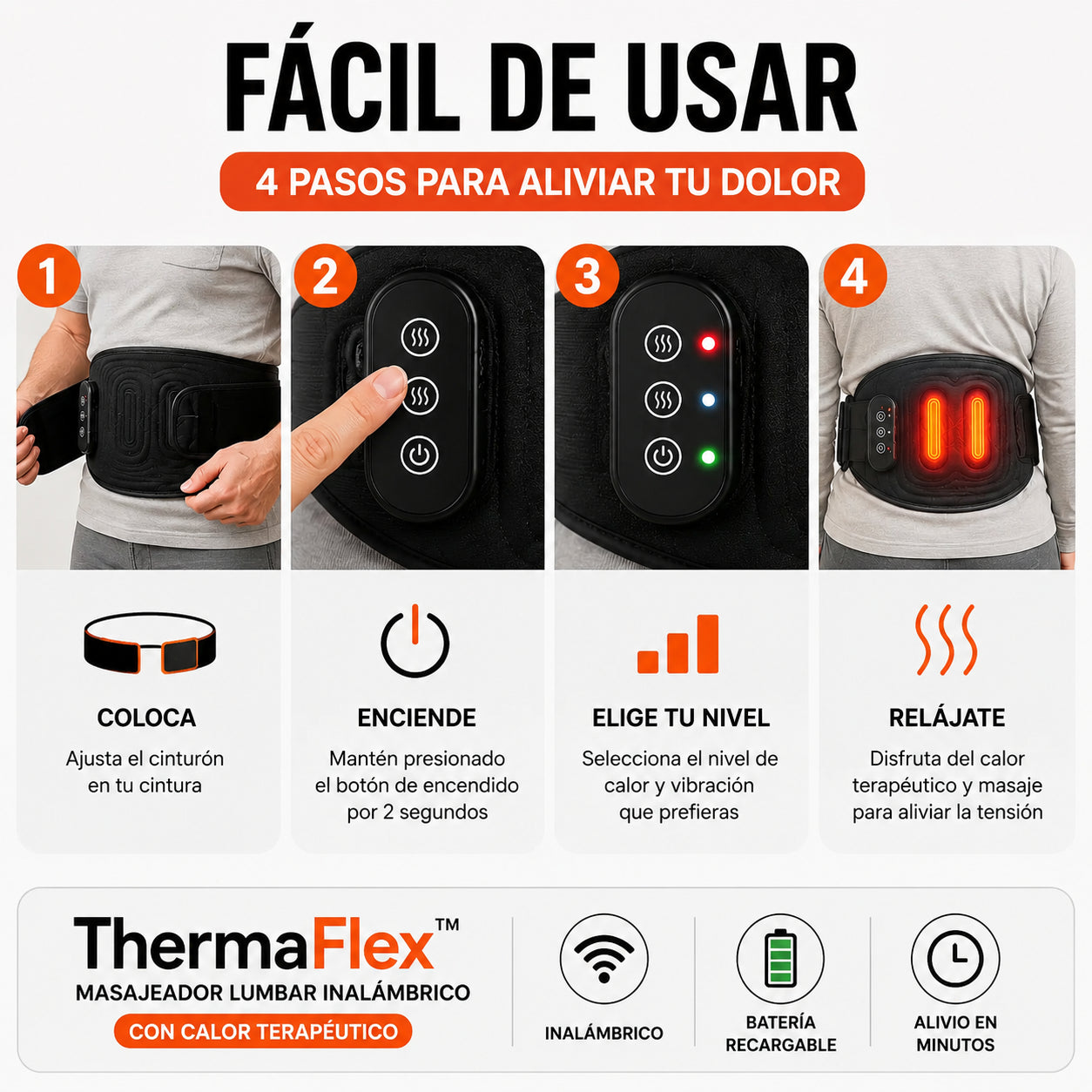 ThermaFlex™ — Alivio de Ciatica  con Calor Terapéutico