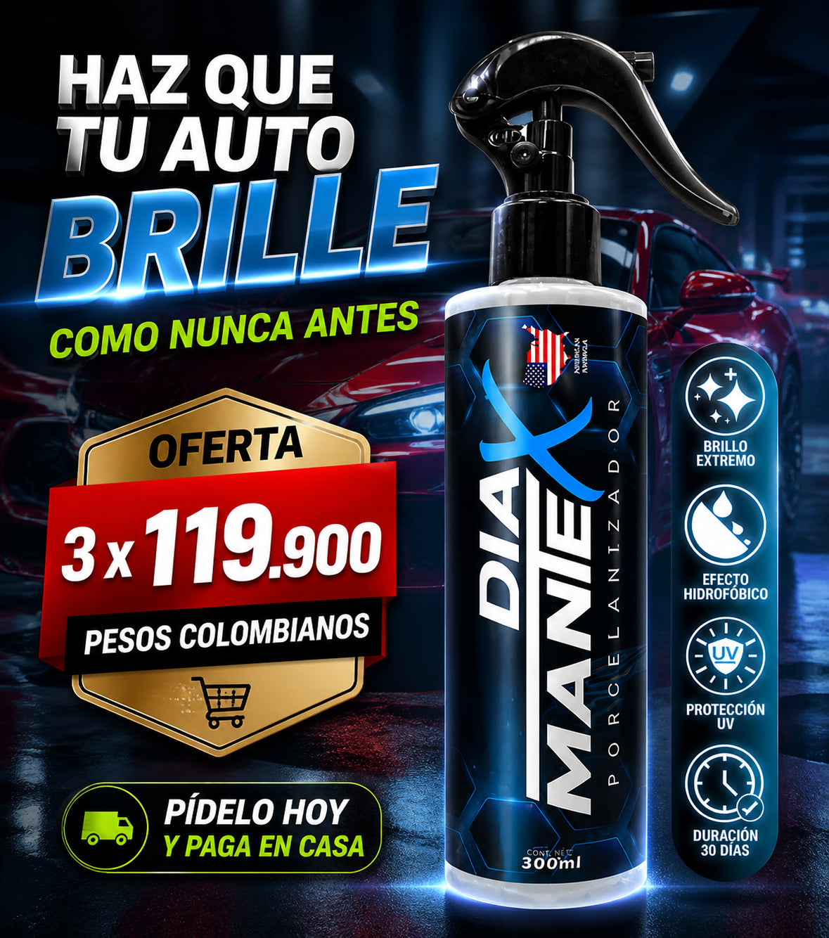 🚗 Diamantex Pro 3X™ – Restauración Total + Brillo Profesional (Llévate 3 por $119.900)