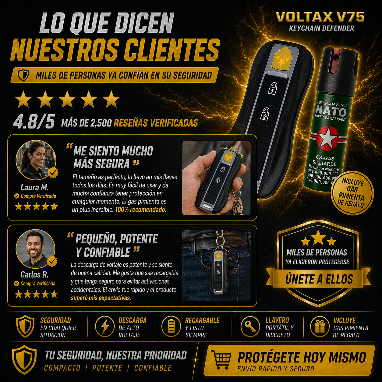VolTaxv75™ protege tu seguridad 2X1 (GAS PIMIENTA GRATIS)