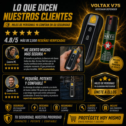 VolTaxv75™ protege tu seguridad 2X1 (GAS PIMIENTA GRATIS)