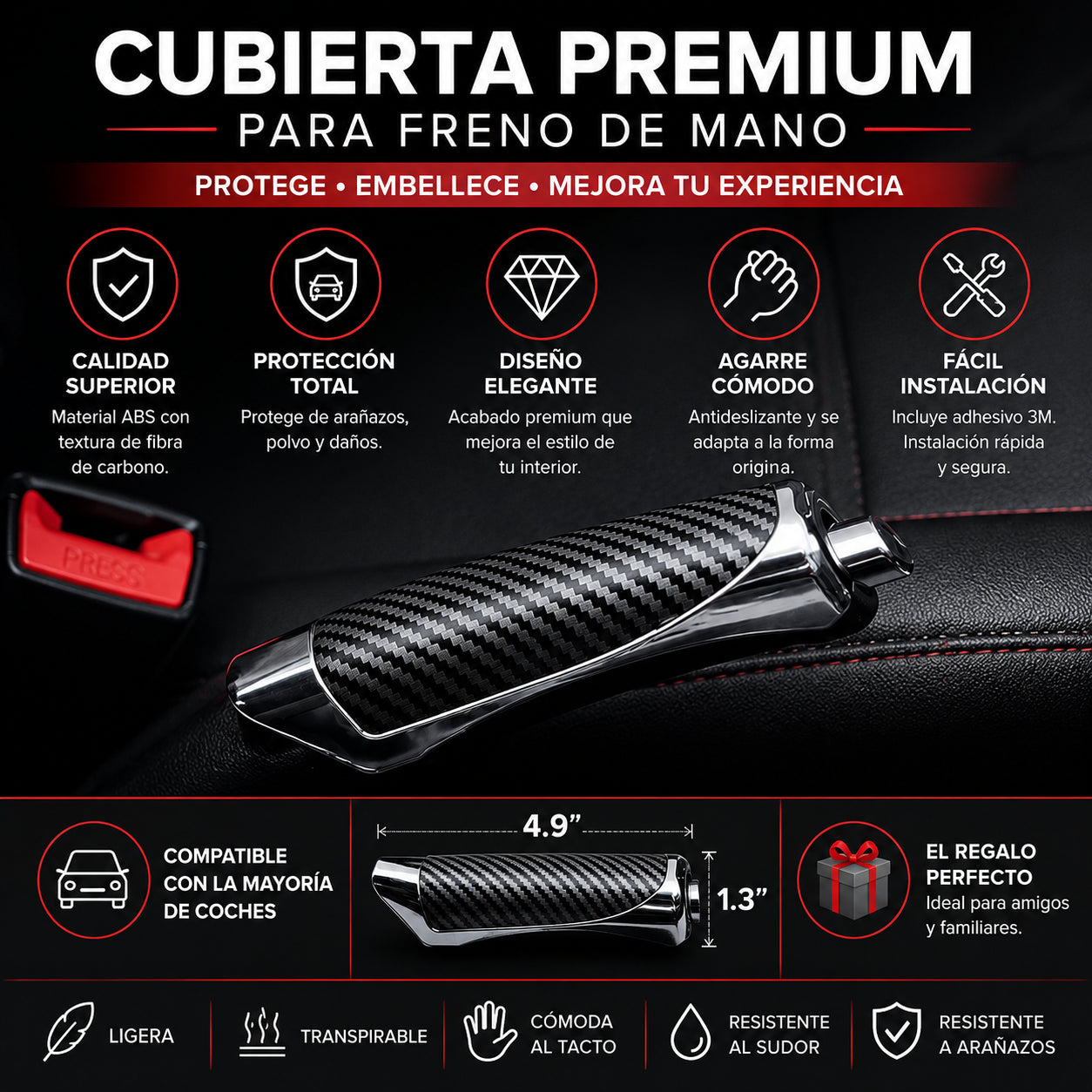 CoverCarbon® Cubierta Deportiva Para Freno