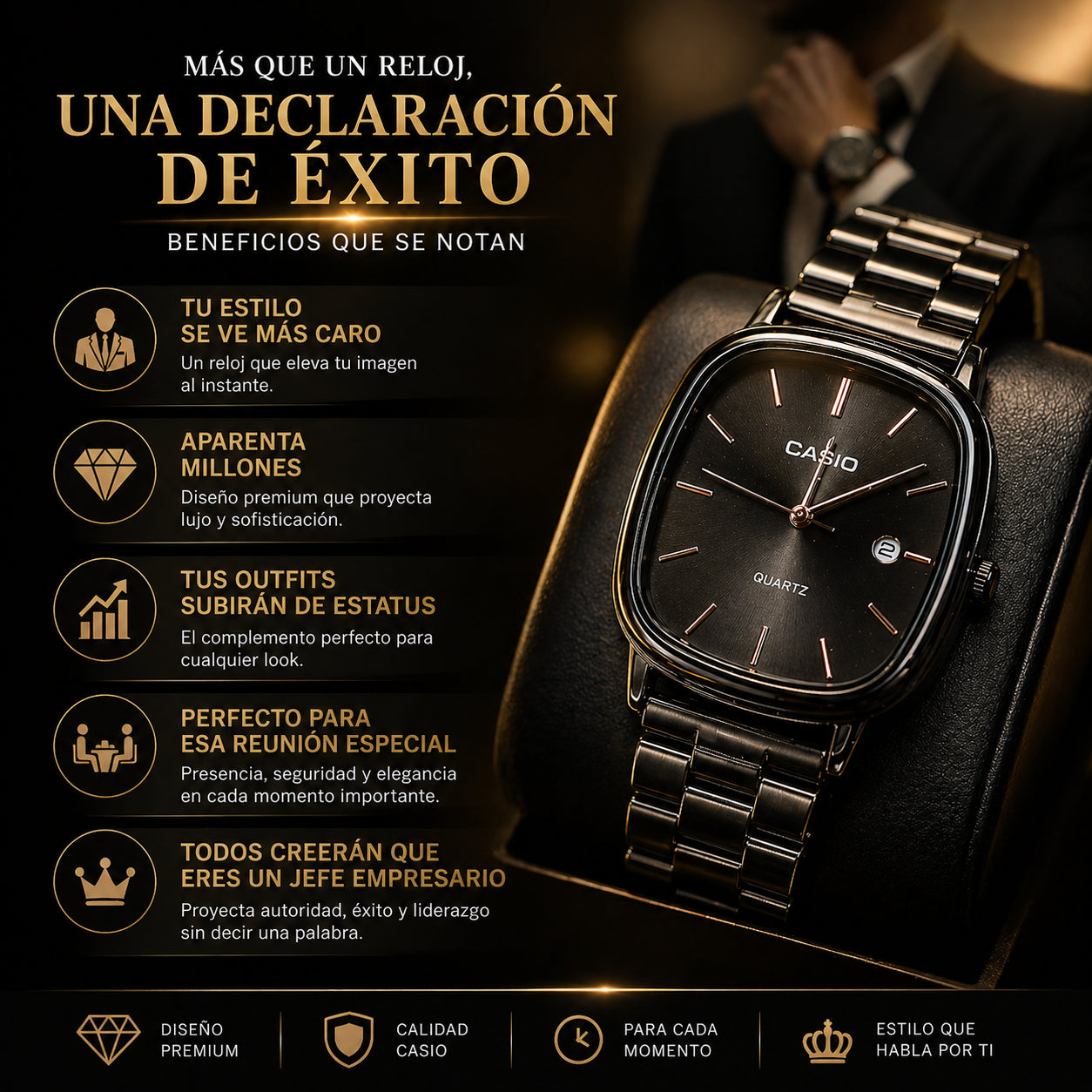 ⌚ Casio Vintage™ 2x1 +(guia) Aprende a Vestir Mejor GRATIS 💥