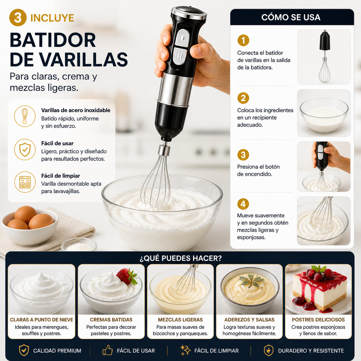 ChefMaster 5 en 1 – Todo lo que necesitas para cocinar como un profesional + 100 recetas GRATIS