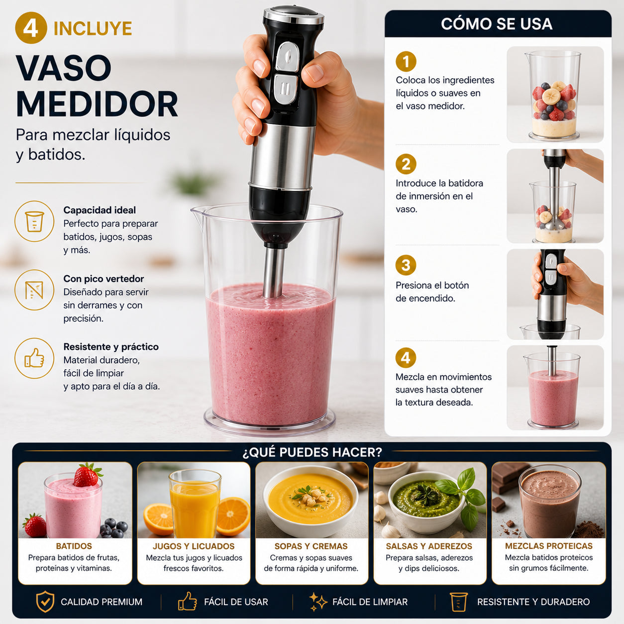ChefMaster 5 en 1 – Todo lo que necesitas para cocinar como un profesional + 100 recetas GRATIS