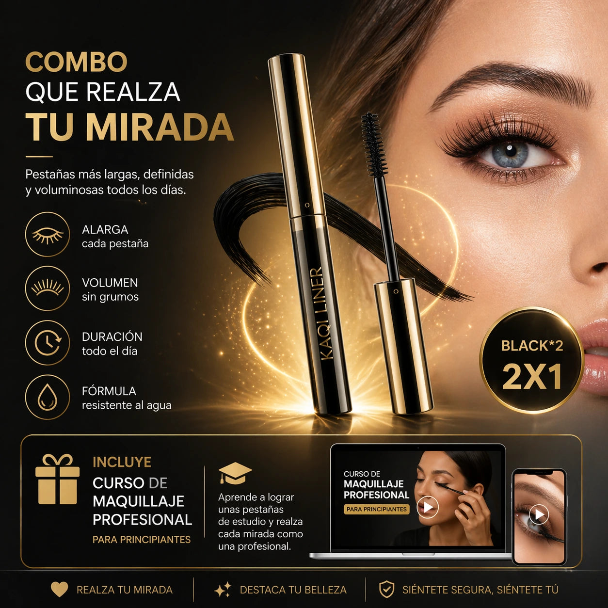 KQlash™ Máscara Ultrafina 2x1, Larga Duración + Curso GRATIS