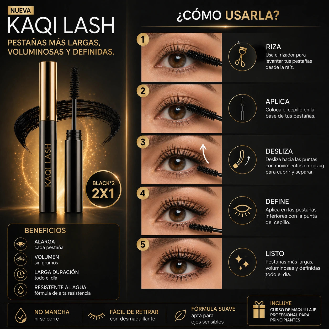 KQlash™ Máscara Ultrafina 2x1, Larga Duración + Curso GRATIS