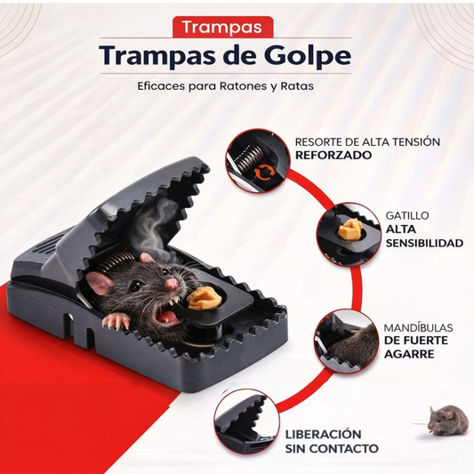 RIPRAT ® Trampa para ratones combo X4