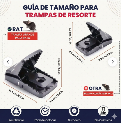 RIPRAT ® Trampa para ratones combo X4